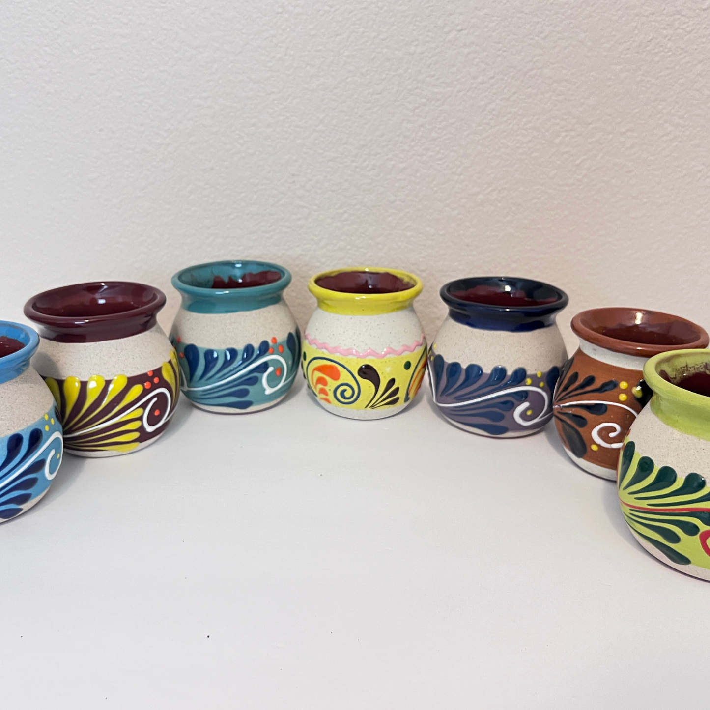 JARRITOS taza mexicana arcilla, taza de arcilla mexicana, taza MEXICANA pintada a mano Tazas de café de cerámica mexicana hechas a mano