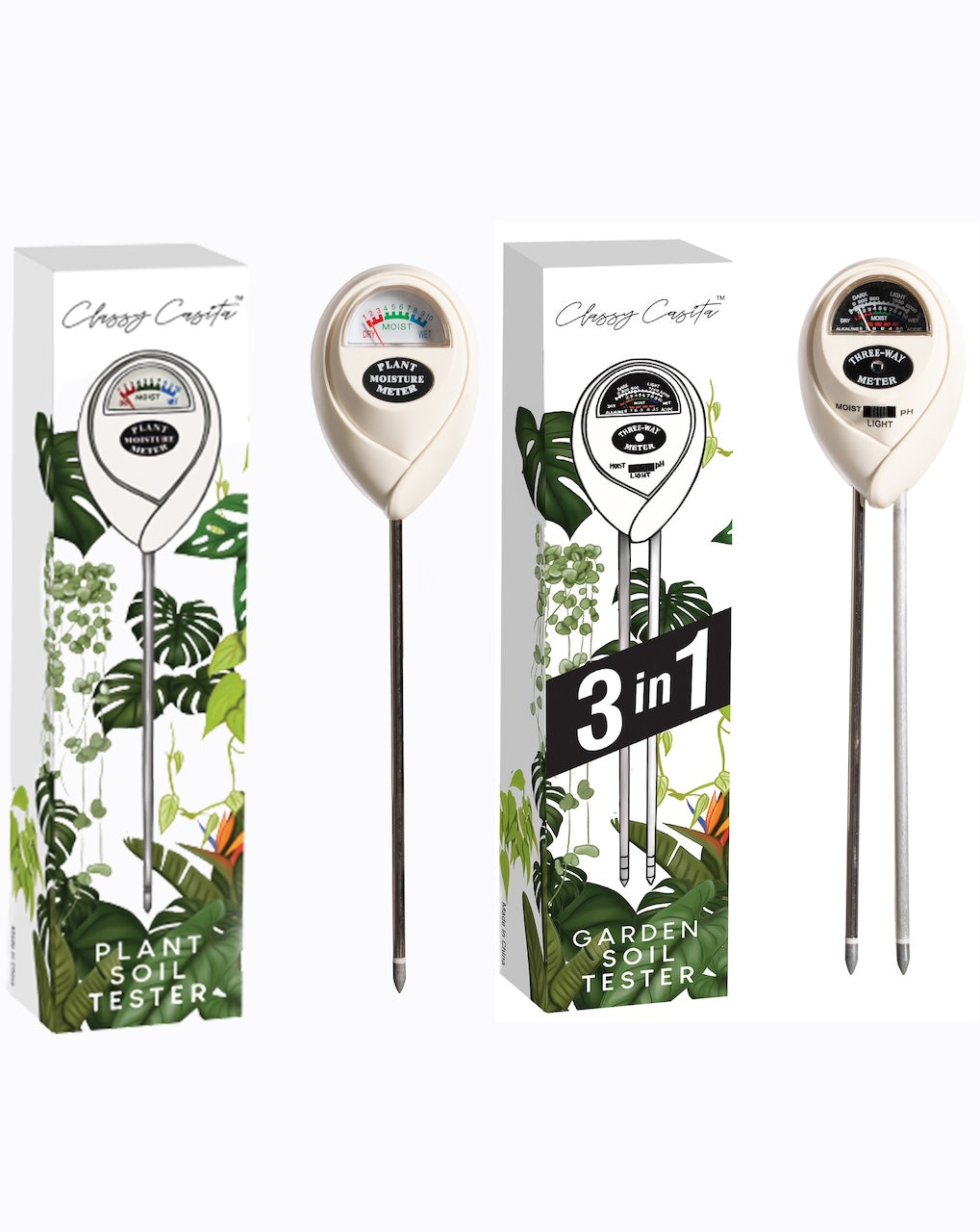 hold all soil moisture meter Plant & Garden Care Soil Meter Bundle (White)