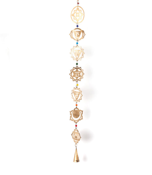 Viaan Seven Chakras Bell Wind Chime Garland - Fair Trade Home