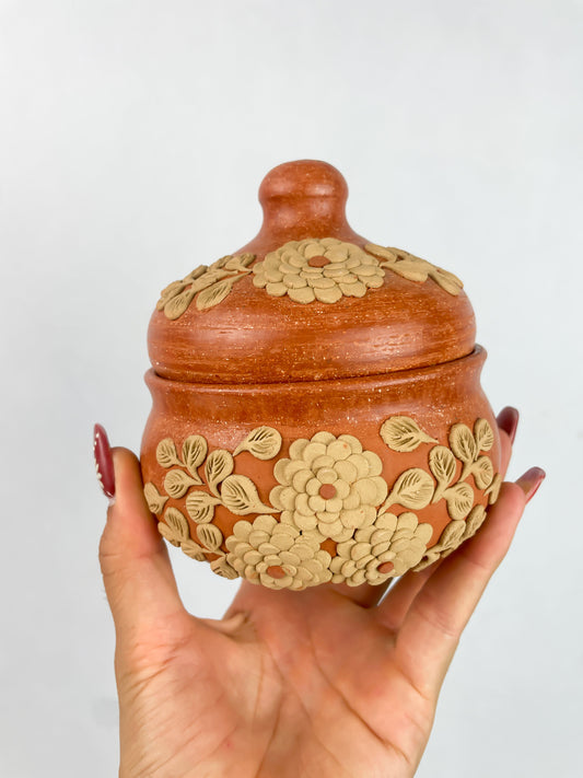 Velasco Oaxaca Pottery Sugar Bowl Azucarera Oaxacan Pottery Atzompa Pottery