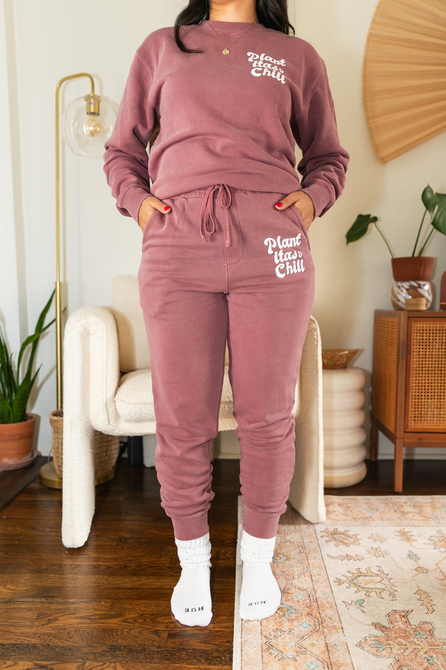 Plantitas & Chill Pink Sweatshirt