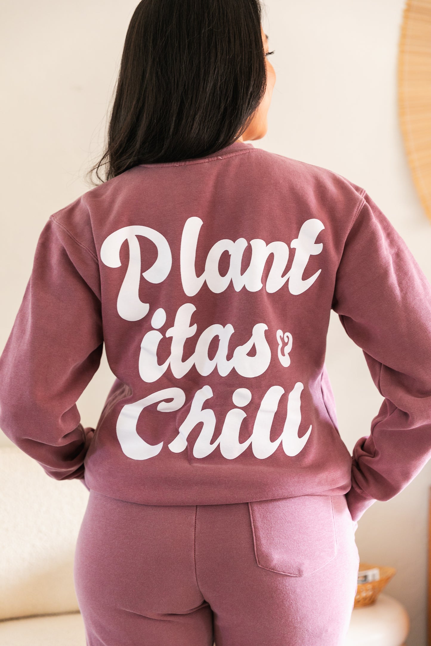 Plantitas & Chill Pink Sweatshirt