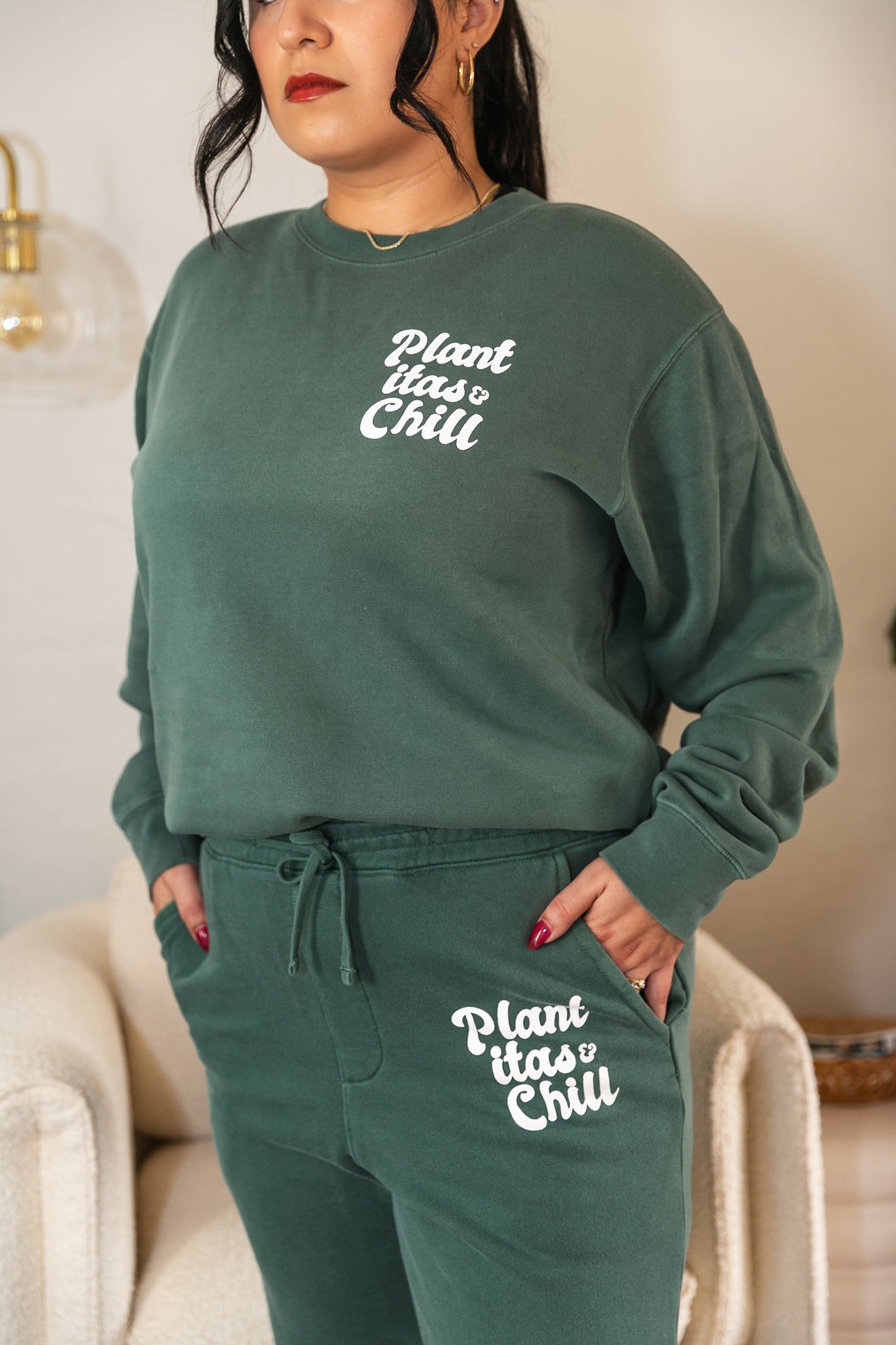 Plantitas & Chill Green Sweatshirt