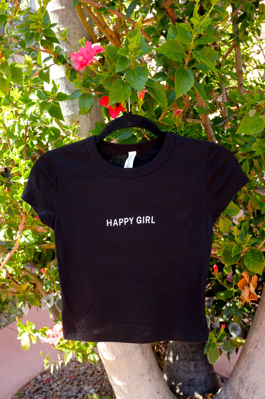 Happy Girl Club Cropped Tee