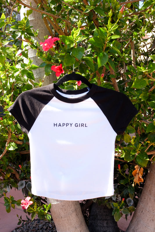 Happy Girl Team Cropped Tee
