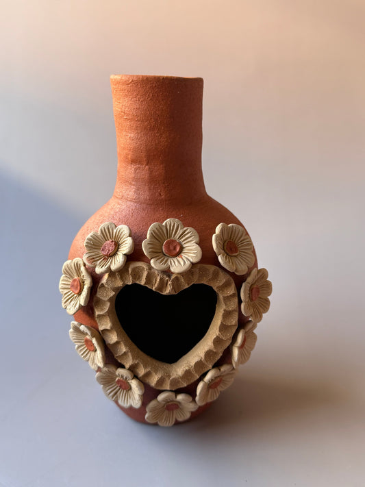 Colores Del Suelo Oaxaca Pottery Mini Chimenea Barro Bordado Mini Chimney