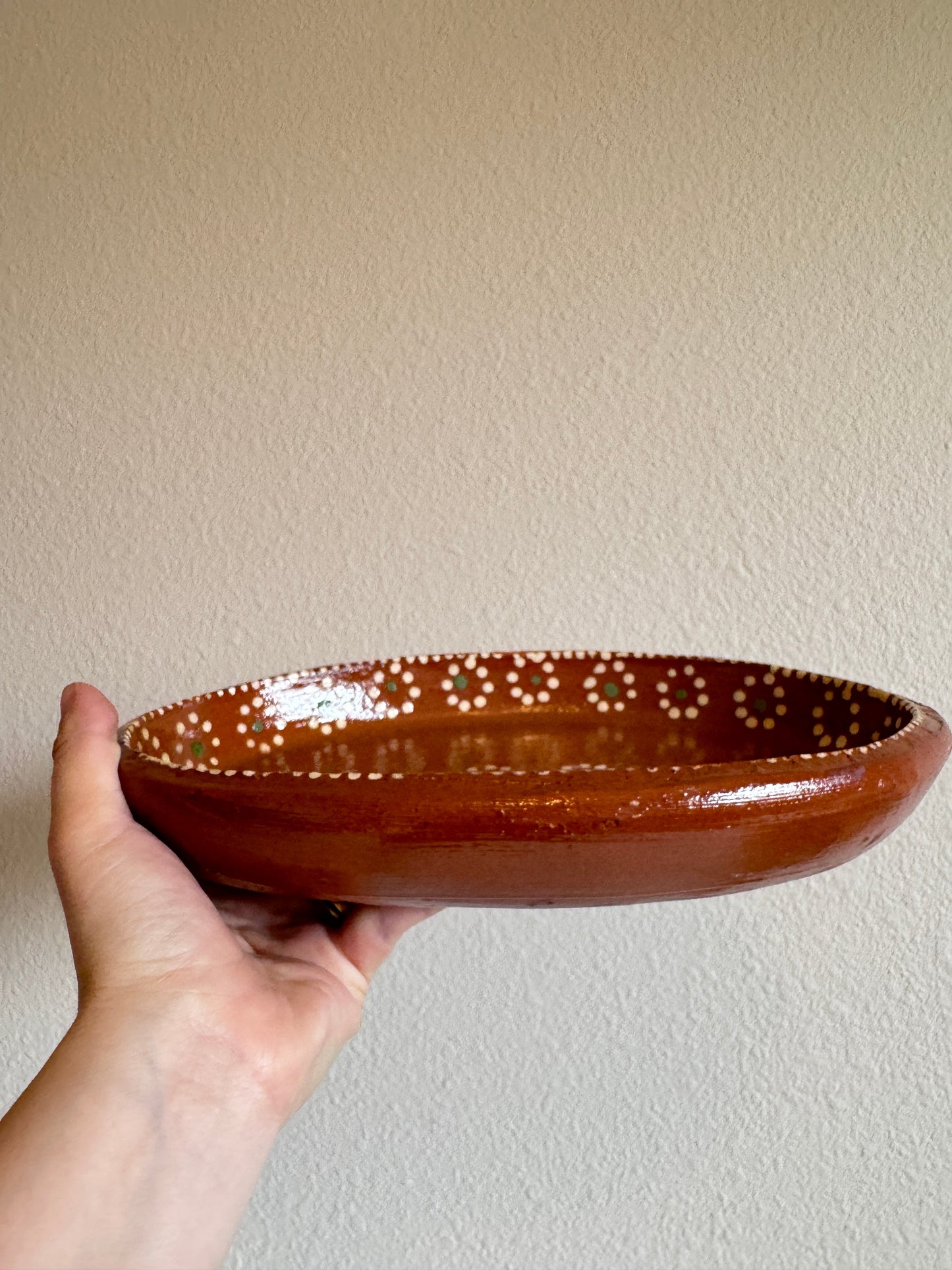Mexican Plates Clay 10 Inches Oval 6,4,2 Plates Set Traditional Design Entree Plates Mexico Plate