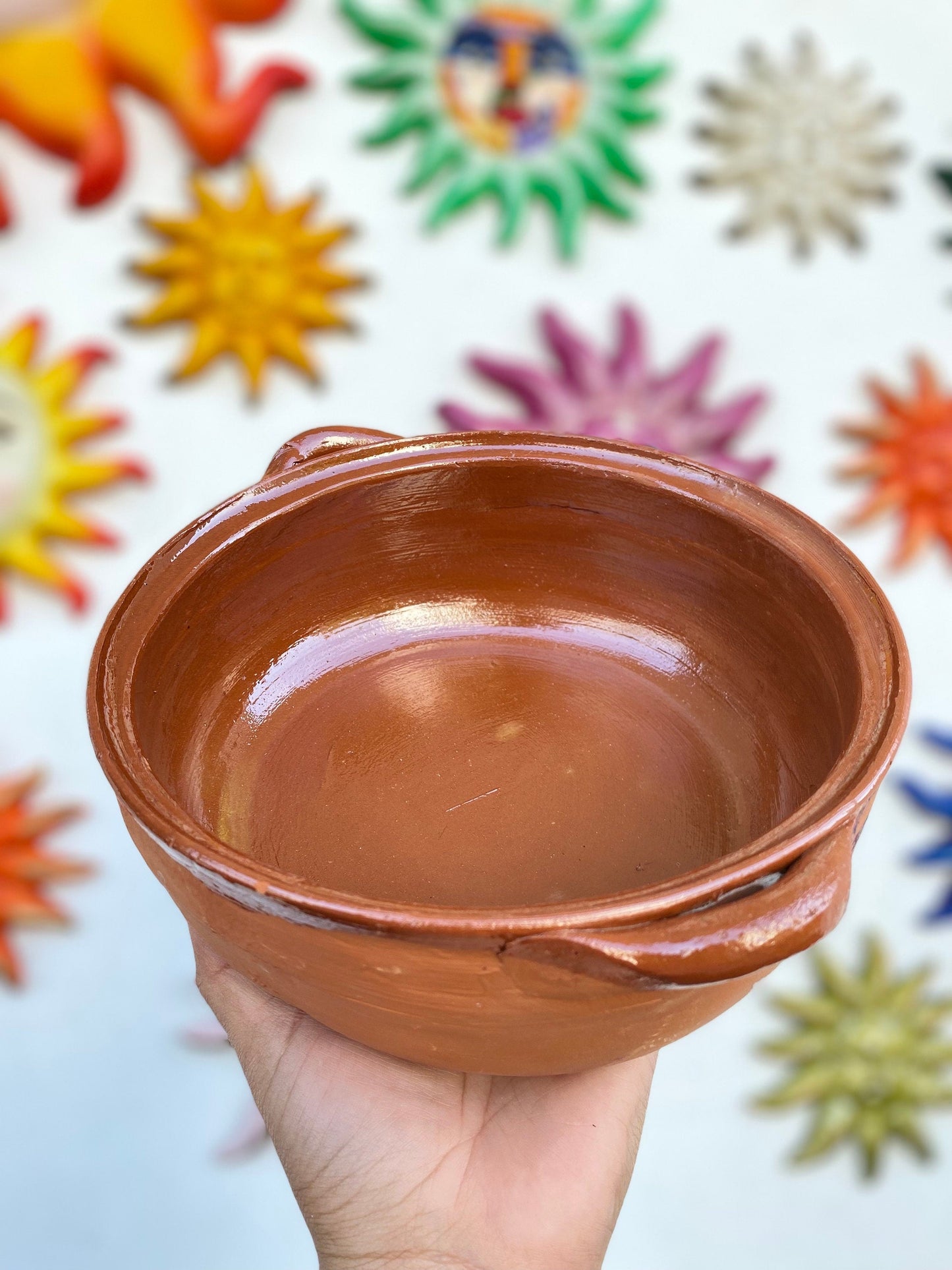 Hand made traditional cazuelita for tequila drinks cazuela de barro