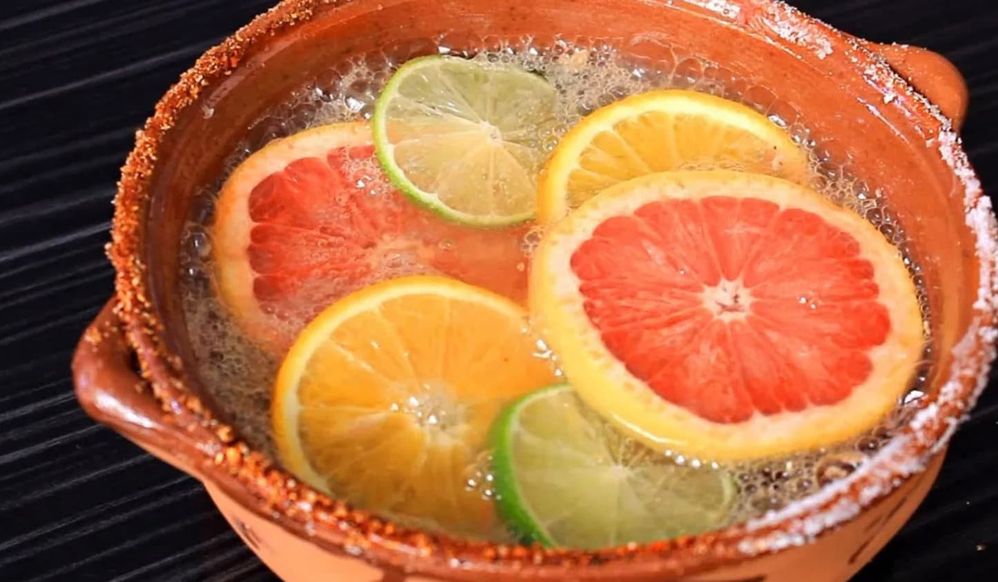 Hand made traditional cazuelita for tequila drinks cazuela de barro